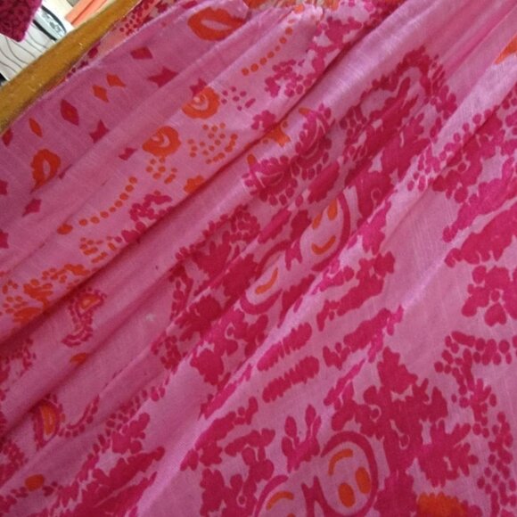 White,Pink,Orange Dress with Patterns - Picture 2 of 6